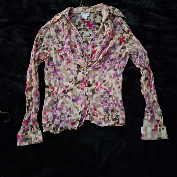 Retro silk blouse by Worth - Picture 1 of 3
